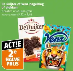 Poiesz De Ruijter of Venz hagelslag of vlokken aanbieding