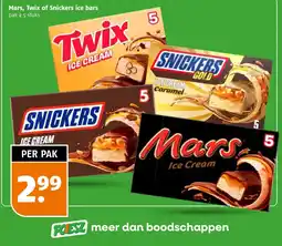 Poiesz Mars, Twix of Snickers ice bars aanbieding
