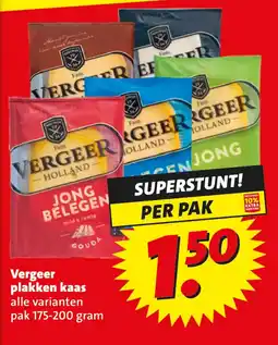 Boni Vergeer plakken kaas aanbieding