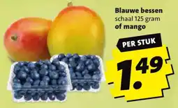 Boni blauwe bessen schaal of mango aanbieding