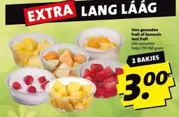 Boni Vers gesneden fruit of bavarois met fruit aanbieding