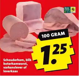 Boni Schouderham, blik boterhamworst, varkenslever of leverkaas aanbieding