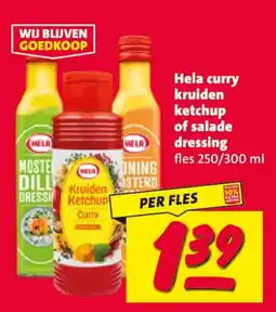 Nettorama Hela curry kruiden ketchup of salade dressing aanbieding