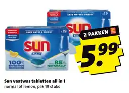 Boni Sun vaatwas tabletten all in 1 aanbieding