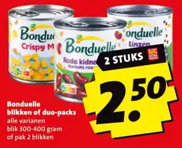Boni Bonduelle blikken of duo-packs aanbieding