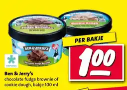 Nettorama Ben & Jerry's chocolate fudge brownie of cookie dough aanbieding