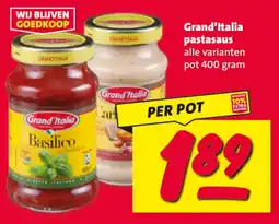Nettorama Grand'Italia pastasaus aanbieding