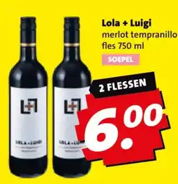 Boni Lola + Luigi merlot tempranillo aanbieding