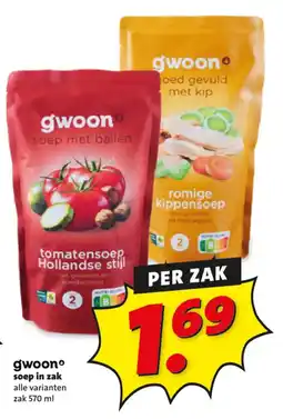 Boni Gwoon soep in zak aanbieding