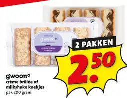 Boni Gwoon crème brûlée of milkshake koekjes aanbieding