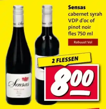Nettorama Sensas cabernet syrah VDP d'oc of pinot noir aanbieding