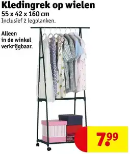Kruidvat Kledingrek op wielen aanbieding