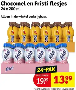 Kruidvat Chocomel en Fristi flesjes aanbieding