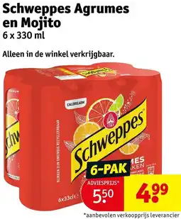 Kruidvat Schweppes Agrumes en Mojito aanbieding
