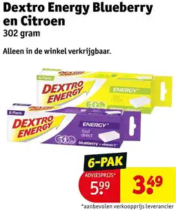 Kruidvat Dextro Energy Blueberry en Citroen aanbieding