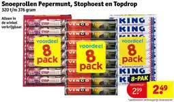 Kruidvat Snoeprollen Pepermunt, Stophoest en Topdrop aanbieding