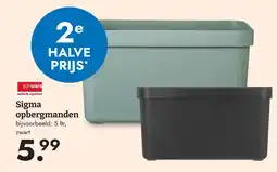 Blokker Sigma opbergmanden aanbieding