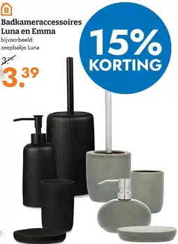 Blokker Badkameraccessoires Luna en Emma aanbieding