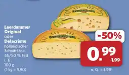 Combi Markt DE Leerdammer Original oder Delacrème aanbieding