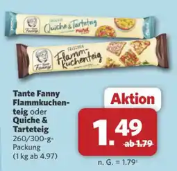 Combi Markt DE Tante Fanny Flammkuchen-teig oder Quiche & Tarteteig aanbieding