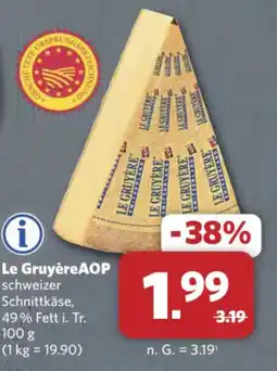 Combi Markt DE Le GruyèreAOP aanbieding