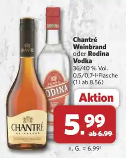 Combi Markt DE Chantré Weinbrand oder Rodina Vodka aanbieding