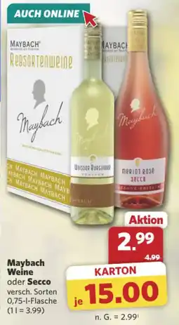Combi Markt DE Maybach Weine oder Secco aanbieding
