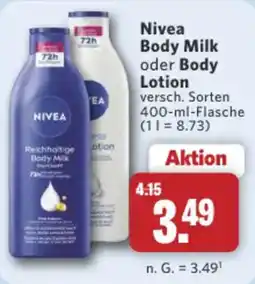 Combi Markt DE Nivea Body Milk oder Body Lotion aanbieding