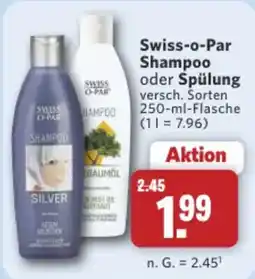Combi Markt DE Swiss-o-Par Shampoo aanbieding
