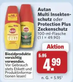 Combi Markt DE Autan Multi Insekten-schutz oder Protection Plus Zeckenschutz aanbieding