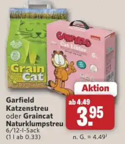 Combi Markt DE Garfield Katzenstreu oder Graincat Naturkluimpstreu aanbieding