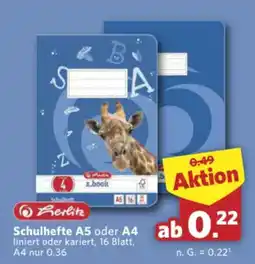 Combi Markt DE Berlitz Schulhefte A5 oder A4 aanbieding