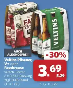 Combi Markt DE Veltins Pilsener, V+ oder Fassbrause aanbieding