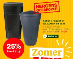 Welkoop Nature regenton Wallycan en Vaas aanbieding