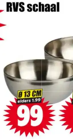 Dirk RVS schaal aanbieding