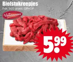Dirk de Vleeschmeesters Biefstukkreepjes aanbieding