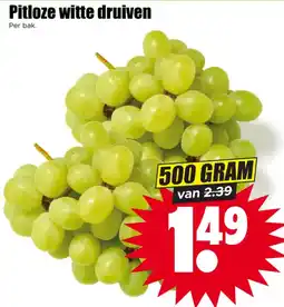 Dirk Pitloze witte druiven aanbieding