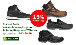 Welkoop Sixton Peak werkschoenen Lugano, Aviano, Steppa of Windex aanbieding