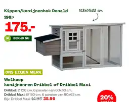 Welkoop Welkoop konijnenren Dribbel of Dribbel Maxi aanbieding