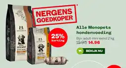 Welkoop Monopets hondenvoeding aanbieding