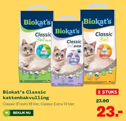 Welkoop Biokat's Classic kattenbakvulling aanbieding