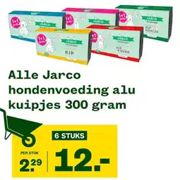 Welkoop Jarco hondenvoeding alu kuipjes aanbieding