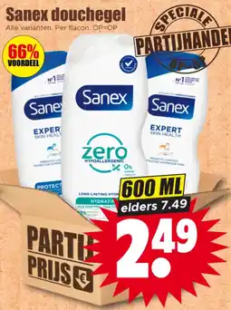Dirk Sanex douchegel aanbieding