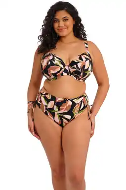 Wehkamp Elomi high waist bikinibroekje Ocean Avenue zwart/multi aanbieding