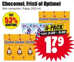 Dirk Chocomel, Fristi of Optimel aanbieding