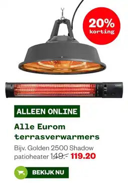 Welkoop Eurom terrasverwarmers aanbieding