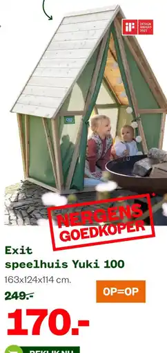 Welkoop Exit speelhuis Yuki 100 aanbieding