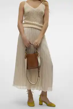 Wehkamp VERO MODA plissé rok ecru aanbieding