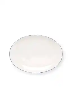 Wehkamp vtwonen serveerbord White-Blue Line (30 cm) aanbieding