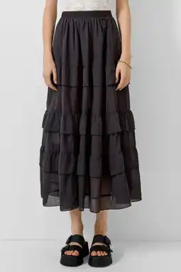 Wehkamp QS midi rok zwart aanbieding
